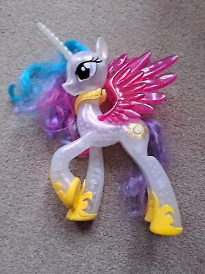 Buy My Little Pony Movie Glitter & Glow Princess Celestia Figure Light Up 9  • 7.50£