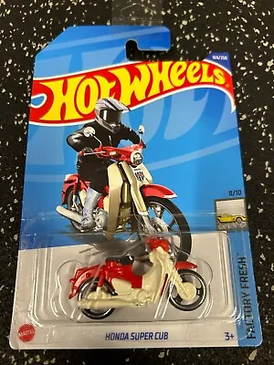 Buy MOTORBIKES HONDA SUPER CUB RED LONG CARD  Hot Wheels 1:64 **COMBINE POSTAGE** • 2.75£