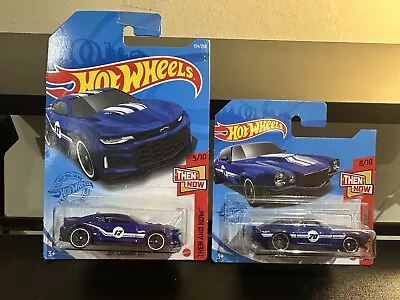 Buy Hot Wheels Camero Blue Then And Now Both Cars • 9.99£