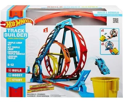 Buy Hot Wheels Track Builder Triple Loop Set - Gifts For Kids To 4 To 15 Years • 57.99£
