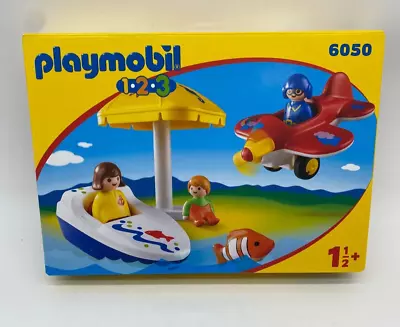 Buy Playmobil 123 Boat And Airplane Beach Playset 6050 YJN001 NG • 16£