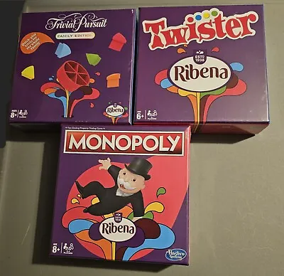 Buy Ribena Hasbro Monopoly + Twister + Trivial Pursuit Mini Games NEW SEALED  • 13.99£