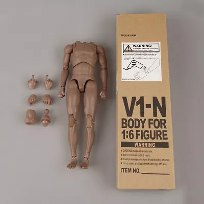 Buy 1/6 Scale Male Muscular Body V1-N Action Figure 12 Doll Fit Phicen Hot Toys Head • 18.94£