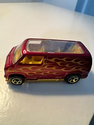 Buy Mattel Hot Wheels 2007 Custom 77 Dodge Van Red Yellow Flames Die Cast Model Car  • 6.99£