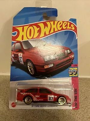 Buy Hot Wheels ‘87 Ford Sierra Cosworth In Red On Long Card BNIP The 80s 1:64 Retro • 3.40£