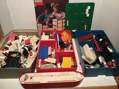 Buy Lego Joblot 1970s Vintage Lego Including Cargo Ship Over 3.5kg Storage Boxes Etc • 50£