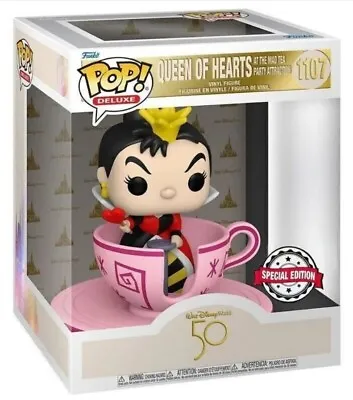 Buy Funko POP Walt Disney World 50th Anniversary Queen Of Hearts In Teacup Figure  • 19.95£