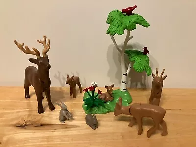 Buy Playmobil 6817 Country Stag Deer Family, Trees, Rabbits, Birds - Complete VGC • 9.99£
