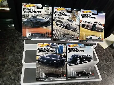 Buy Hot Wheels Premium Fast And Furious Euro Fast Full Set Of 5  Real Riders On Card • 25£