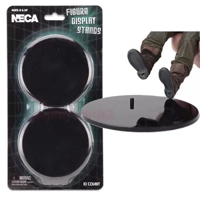 Buy NECA 10x Action Figure Display Stands Black For Most 6-8  Plastic 3.5  Round • 12.99£
