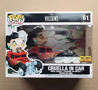 Buy Funko Pop Rides Disney Villains Cruella In Car + Free Protector • 44.99£