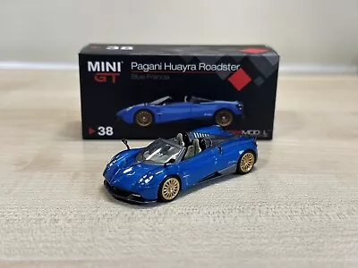 Buy 1/64 Mini GT No.38 Pagani Huayra Roadster Blue Francia (Hot Wheels/Matchbox) • 11.99£
