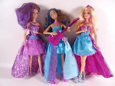 Buy Barbie Rock-n-Royals Set Of 3 Singing Princesses Erika Courtney Mattel (14490) • 41.13£