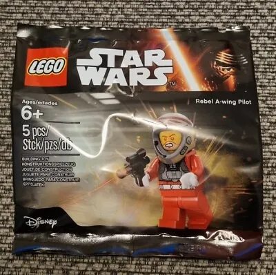 Buy Rare NEW Star Wars Lego REBEL A WING PILOT Minifigure Polybag 5004408 BNIP • 4£
