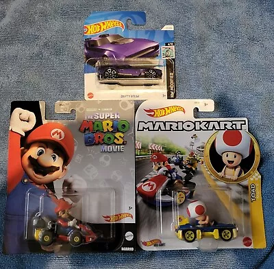 Buy Hot Wheels Mario Kart 1:64 Toad Super Mario Movie Diecast Car Toys Bundle Lot • 17.99£