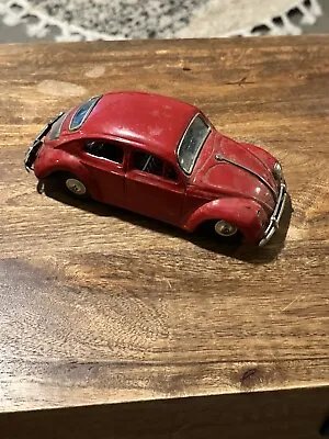 Buy Vintage 1960s RED 10” Bandai Bump & Go Volkswagen Sedan Beetle VW Tin Bug  • 95.14£