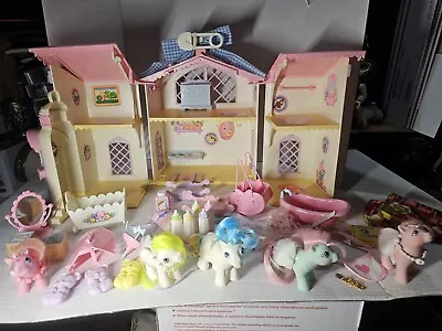 Buy Vintage 1985 My Little Pony Lullabye  Nursery Play Set Doll House Ponies • 150.25£