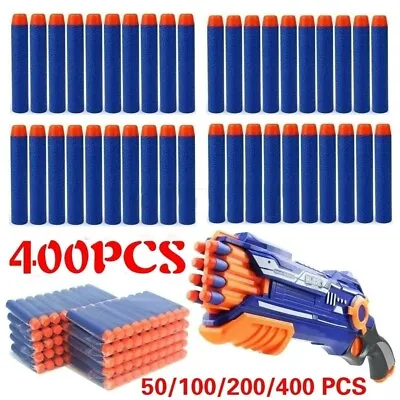 Buy 50pcs/100pcs/200/400pc Air Bullets EVA Multicolor Bullet Solid For N-Strike NERF • 4.19£