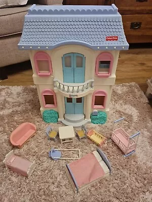 Buy Vintage 1997 Fisher Price My Loving Family Dream Dolls House & Some Furniture • 69£