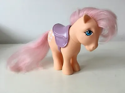 Buy Vintage Hasbro My Little Pony Peachy 1982 G1 Pretty Parlour With Saddle (notes) • 12£