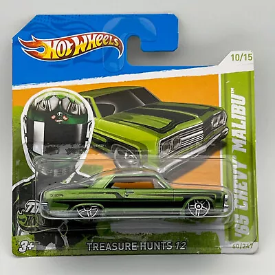 Buy Hot Wheels '65 Chevy Malibu Treasure Hunt Green 2012 Short Card 1:64 Diecast Car • 10£