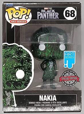 Buy #68 Nakia - Art Series Marvel Black Panther Damaged Box Funko POP With Protector • 14.99£