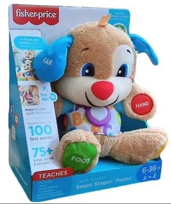 Buy Fisher Price Laugh & Learn Smart Stages Puppy Teddy Interactive Learning Dog Toy • 9.99£