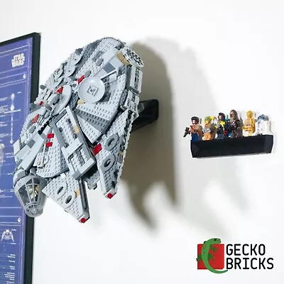 Buy Gecko Bricks Wall Mount For LEGO Star Wars Millennium Falcon 75257 & 75105 • 22£
