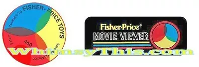 Buy Vintage Fisher Price #460 Movie Viewer Lithos Replacement Sticker Decal Label • 7.58£