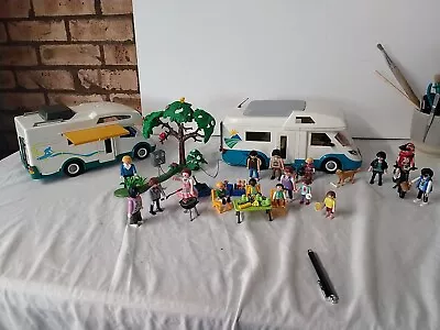 Buy Playmobil 2 Camper Vans +16 Figures • 20£