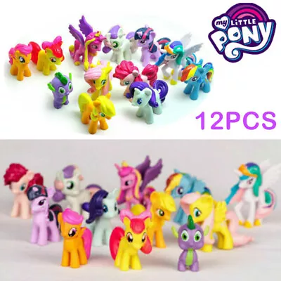 Buy 12PCS My Little Pony Action Figures Cake Toppers Mini Decoration Kids Gift Model • 6.44£