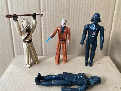 Buy STAR WARS 1977 Kenner Vintage Obi-Wan Ben Kenobi,  Darth Vader, Tusken Raider • 0.99£
