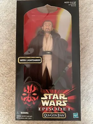 Buy Star Wars Action Collection Figure 12 Inch 1998 Hasbro  Qui-Gon Jinn New • 14£