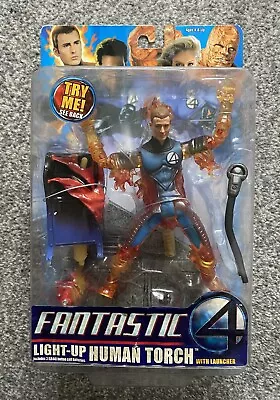 Buy Marvel Fantastic Four Movie Light Up Human Torch Action Figure Toybiz 2005 • 30£