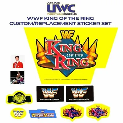 Buy WWF Hasbro Ring King Of The Ring Custom/Replacement Sticker Set • 17.09£