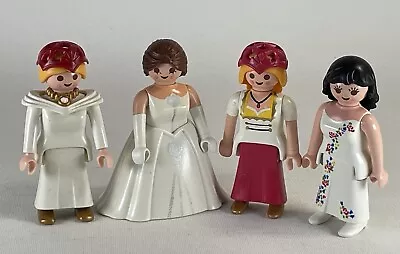 Buy Playmobil People Figures- Princess Ladies White Ball Gown Dresses- Dollhouse • 4.95£