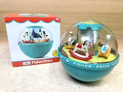 Buy Vintage 1973 Fisher Price Roly Poly Chime Ball Toy Swan Horse Bells With Box • 24.99£