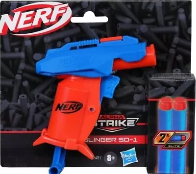 Buy Nerf Alpha Strike Slinger SD-1 Single-Fire Dart Blaster + 2 Darts • 9.87£