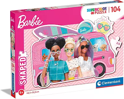 Buy Clementoni 27162 Barbie Supercolor Shaped Barbie-104 Pieces-Jigsaw Puzzle • 10.99£