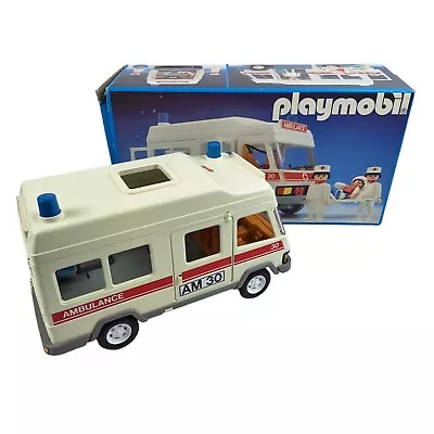 Buy Playmobil System 3456 Ambulance With Original Box Vintage 1984 Incomplete • 25£