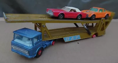Buy Matchbox King Size Daf Car Transporter - 1969  With Two Cars • 15£