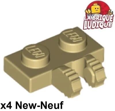 Buy LEGO 4x Hinge Flat Plate 1x2 Locking 7 Teeth Beige/Tan 50340 New • 2.92£