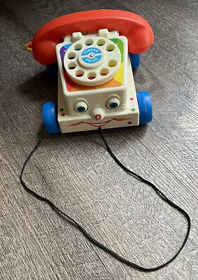 Buy Retro Fisher Price Classic Chatter Phone Kids Pull Along Toy 2009 Mattel • 5.50£
