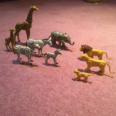 Buy Playmobil Zoo Animals Bundle Lions, Giraffes, Zebras, Elephant - Adults & Babies • 15£