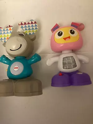 Buy 2 X Fisher-Price Bright Beats Dance Move Lights Toys Moose & Beatbo Work Well • 14.99£