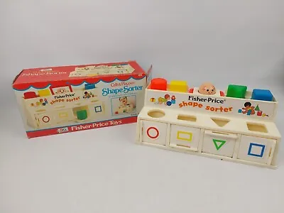 Buy Crib & Playpen Shape Sorter Fisher Price Vintage Toy Boxed 412 1975 Used T447 • 13.59£