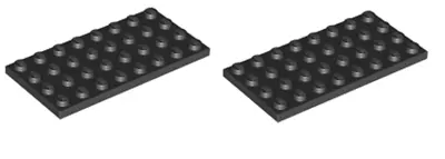Buy LEGO System 2 Black Building Plates With 4x8 Studs Plate 3035 303526 Used • 2.40£