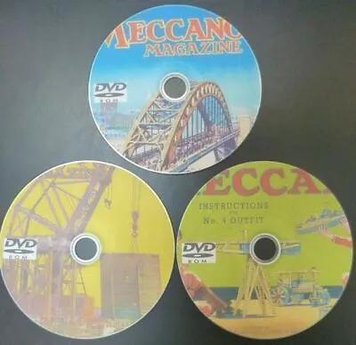 Buy Meccano Magazines Manuals & Leaflets Building Collection Vintage 3 DVD Set • 4.99£