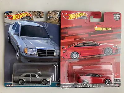 Buy Hot Wheels Premium Mercedes-Benz X 2 C63 AMG Coupe Black And 500E On Real Riders • 20.50£