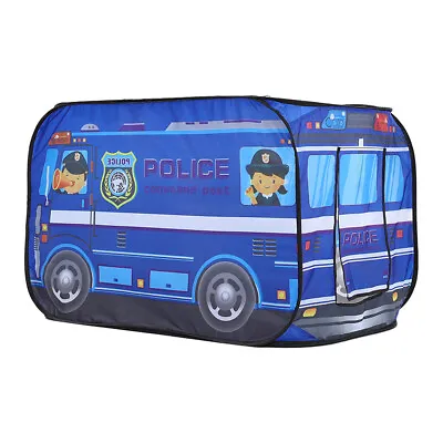 Buy Children Tent Foldable Pop Up Play Tent Truck Police Car Bus Kids Game House • 11.95£